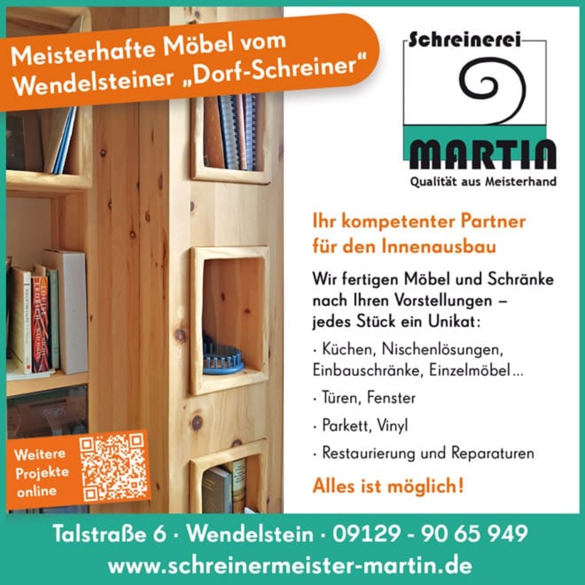 Schreiner m/w gesucht